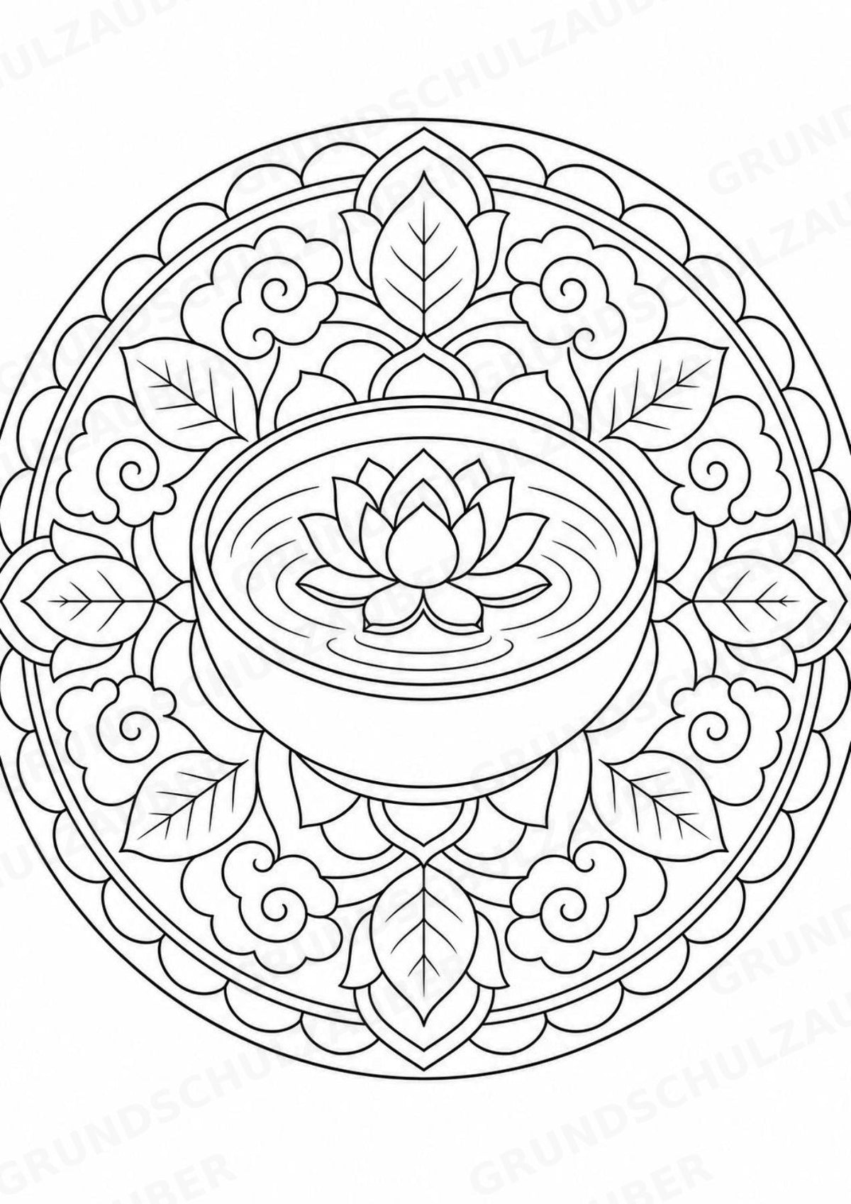 Buddhismus Mandalas Ausmalbilder – Religion – 15 Malvorlagen – Materialseite 10