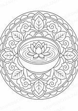 Buddhismus Mandalas Ausmalbilder – Religion – 15 Malvorlagen – Materialseite 10