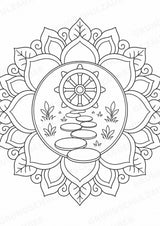 Buddhismus Mandalas Ausmalbilder – Religion – 15 Malvorlagen – Materialseite 11