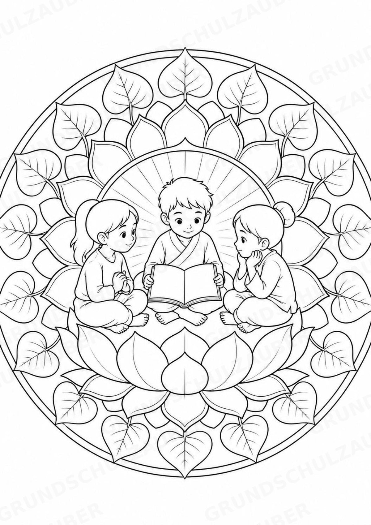 Buddhismus Mandalas Ausmalbilder – Religion – 15 Malvorlagen – Materialseite 13
