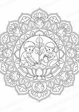 Buddhismus Mandalas Ausmalbilder – Religion – 15 Malvorlagen – Materialseite 14