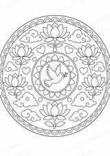 Buddhismus Mandalas Ausmalbilder – Religion – 15 Malvorlagen – Materialseite 15