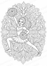 Cheerleading Mandalas Ausmalbilder – Sport – 15 Malvorlagen – Materialseite 4