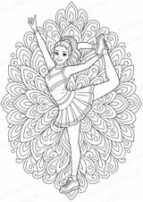 Cheerleading Mandalas Ausmalbilder – Sport – 15 Malvorlagen – Materialseite 5