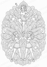 Cheerleading Mandalas Ausmalbilder – Sport – 15 Malvorlagen – Materialseite 9