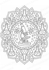 Chemie Mandalas Ausmalbilder – Fach – 15 Malvorlagen – Materialseite 2