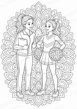 Cheerleading Mandalas Ausmalbilder – Sport – 15 Malvorlagen – Materialseite 11