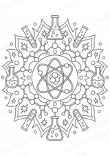Chemie Mandalas Ausmalbilder – Fach – 15 Malvorlagen – Materialseite 4