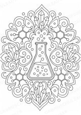 Chemie Mandalas Ausmalbilder – Fach – 15 Malvorlagen – Materialseite 6