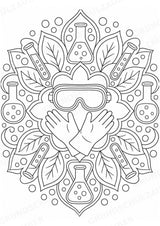 Chemie Mandalas Ausmalbilder – Fach – 15 Malvorlagen – Materialseite 9