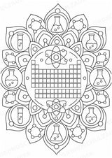Chemie Mandalas Ausmalbilder – Fach – 15 Malvorlagen – Materialseite 12