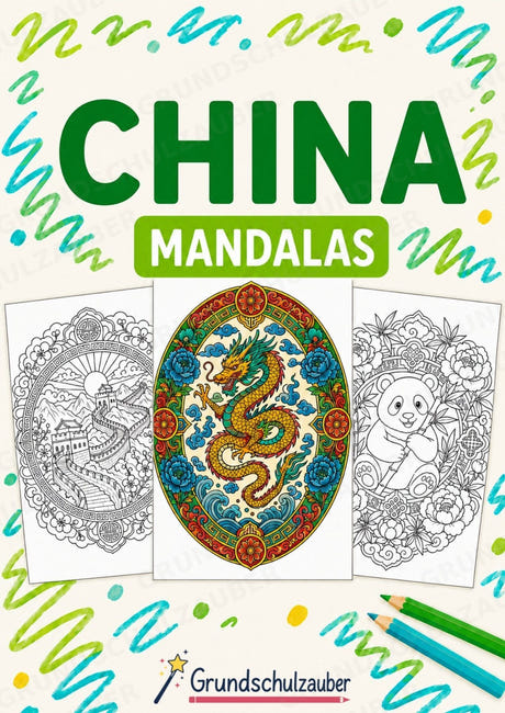 China Mandalas Ausmalbilder – Länder und Kulturen – 15 Malvorlagen – Cover