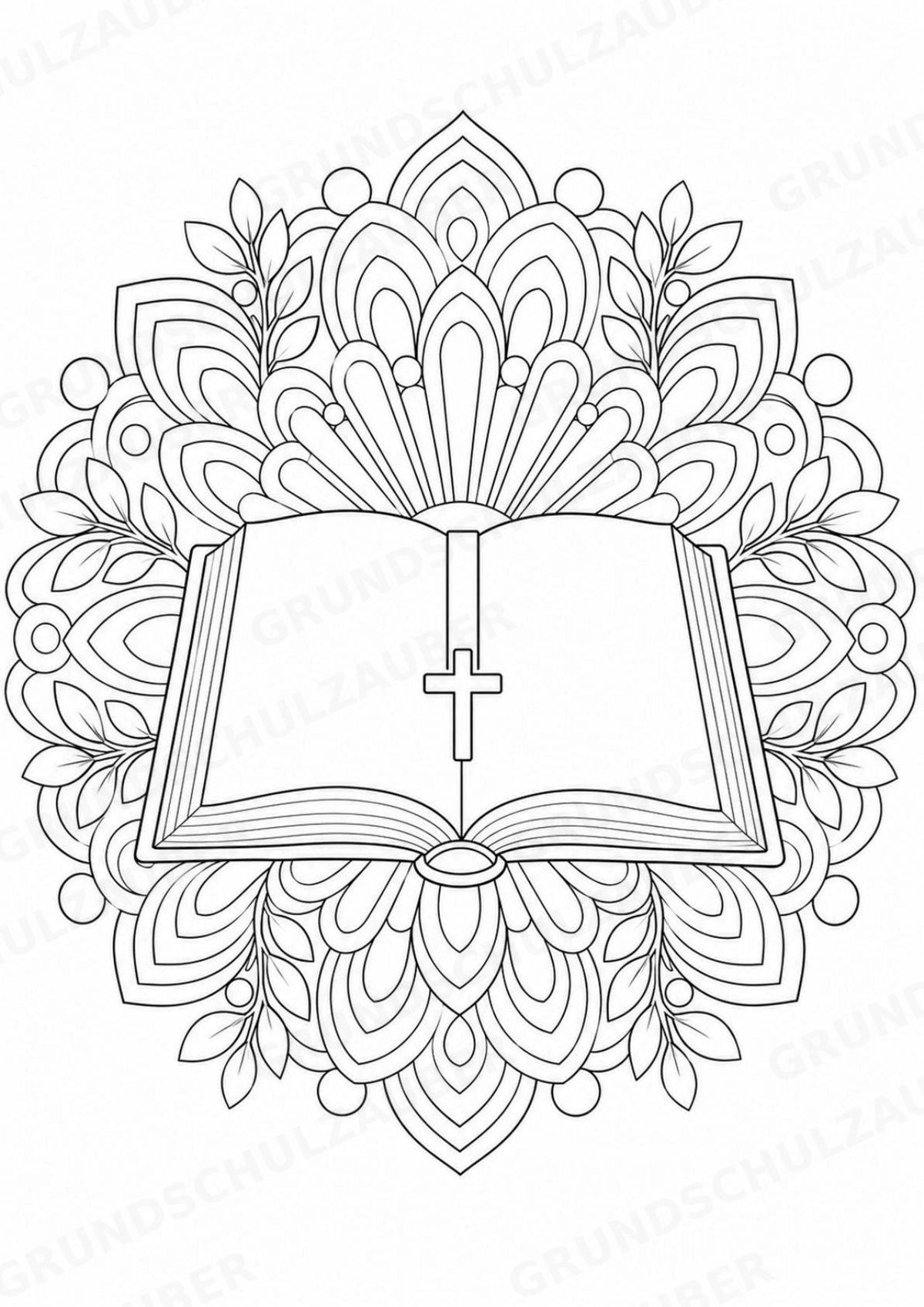 Christentum Mandalas Ausmalbilder – Religion – 15 Malvorlagen – Materialseite 3