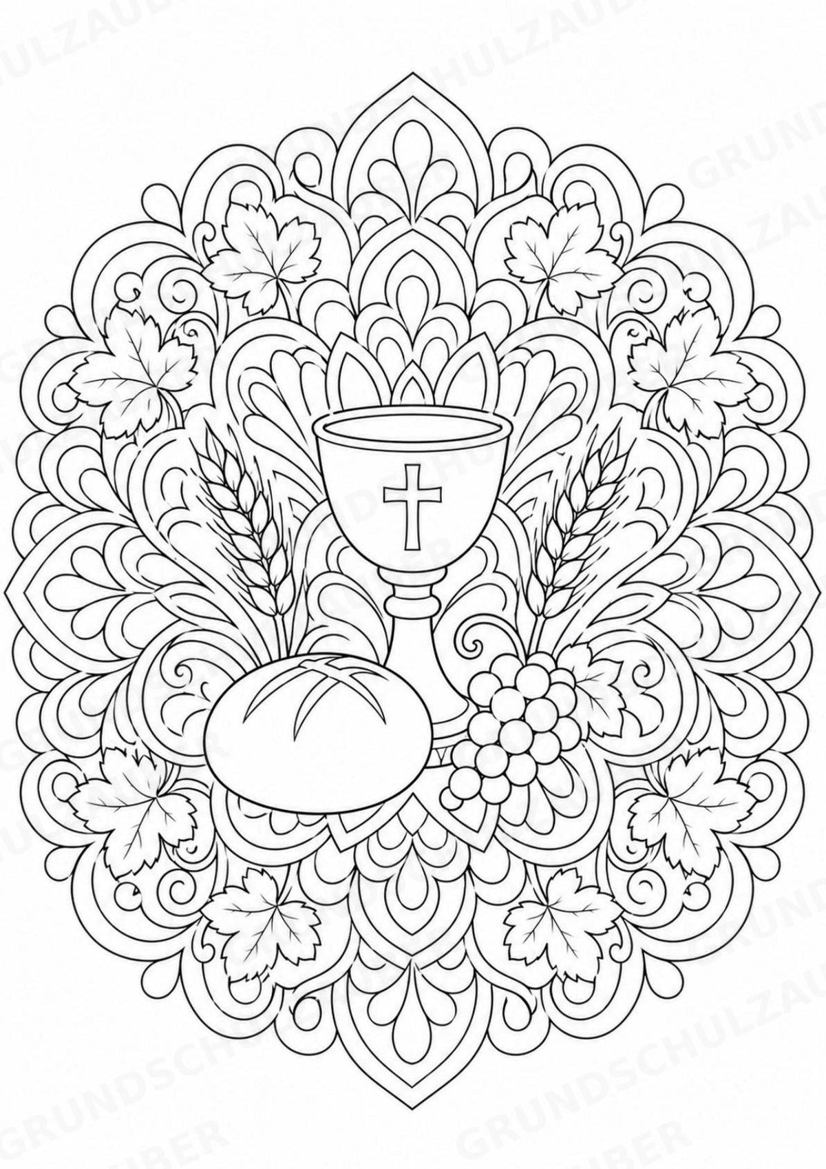 Christentum Mandalas Ausmalbilder – Religion – 15 Malvorlagen – Materialseite 6