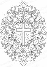 Christentum Mandalas Ausmalbilder – Religion – 15 Malvorlagen – Materialseite 12