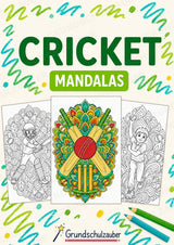 Cricket Mandalas Ausmalbilder – Sport – 15 Malvorlagen – Cover