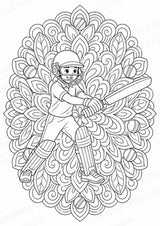 Cricket Mandalas Ausmalbilder – Sport – 15 Malvorlagen – Materialseite 3
