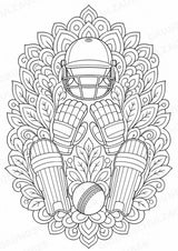 Cricket Mandalas Ausmalbilder – Sport – 15 Malvorlagen – Materialseite 7