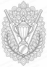 Cricket Mandalas Ausmalbilder – Sport – 15 Malvorlagen – Materialseite 9