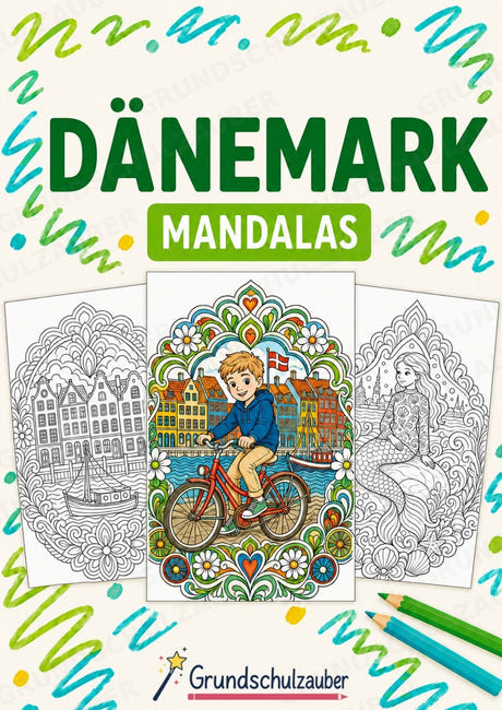 Dänemark Mandalas Ausmalbilder – Länder und Kulturen – 15 Malvorlagen – Cover