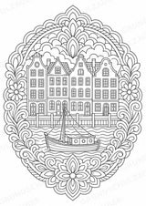 Dänemark Mandalas Ausmalbilder – Länder und Kulturen – 15 Malvorlagen – Materialseite 3