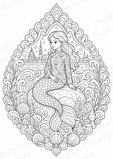Dänemark Mandalas Ausmalbilder – Länder und Kulturen – 15 Malvorlagen – Materialseite 4