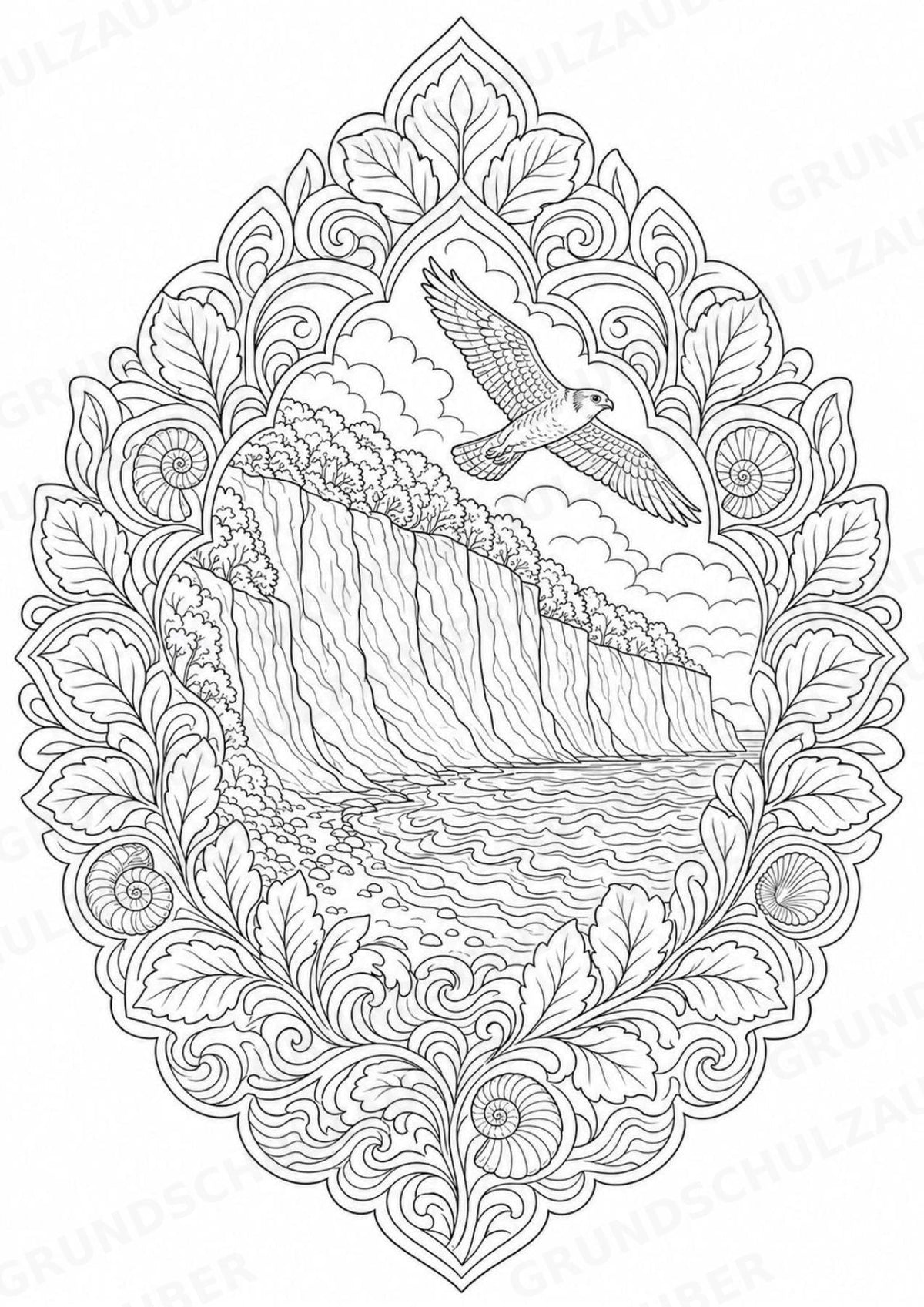 Dänemark Mandalas Ausmalbilder – Länder und Kulturen – 15 Malvorlagen – Materialseite 10