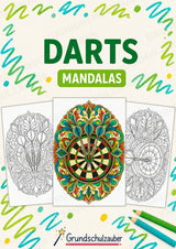 Darts Mandalas Ausmalbilder – Sport – 15 Malvorlagen – Cover