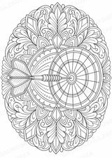 Darts Mandalas Ausmalbilder – Sport – 15 Malvorlagen – Materialseite 4