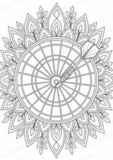 Darts Mandalas Ausmalbilder – Sport – 15 Malvorlagen – Materialseite 5