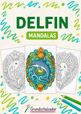 Delfin Mandalas Ausmalbilder – Tiere – 15 Malvorlagen – Cover