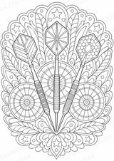 Darts Mandalas Ausmalbilder – Sport – 15 Malvorlagen – Materialseite 9