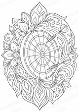 Darts Mandalas Ausmalbilder – Sport – 15 Malvorlagen – Materialseite 10