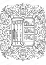 Darts Mandalas Ausmalbilder – Sport – 15 Malvorlagen – Materialseite 11