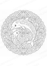 Delfin Mandalas Ausmalbilder – Tiere – 15 Malvorlagen – Materialseite 5