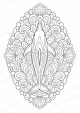 Delfin Mandalas Ausmalbilder – Tiere – 15 Malvorlagen – Materialseite 12