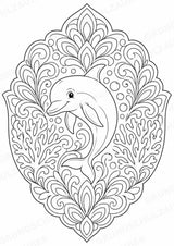 Delfin Mandalas Ausmalbilder – Tiere – 15 Malvorlagen – Materialseite 15