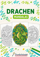 Drachen Mandalas Ausmalbilder – Märchen – 15 Malvorlagen – Cover