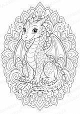 Drachen Mandalas Ausmalbilder – Märchen – 15 Malvorlagen – Materialseite 2