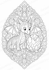 Drachen Mandalas Ausmalbilder – Märchen – 15 Malvorlagen – Materialseite 5