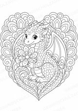 Drachen Mandalas Ausmalbilder – Märchen – 15 Malvorlagen – Materialseite 9