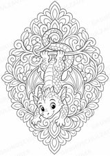 Drachen Mandalas Ausmalbilder – Märchen – 15 Malvorlagen – Materialseite 12