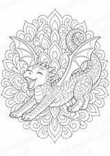 Drachen Mandalas Ausmalbilder – Märchen – 15 Malvorlagen – Materialseite 14
