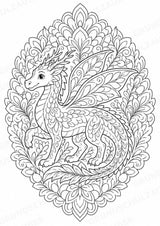 Drachen Mandalas Ausmalbilder – Märchen – 15 Malvorlagen – Materialseite 15