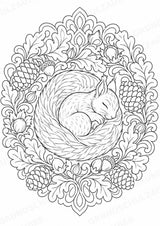 Eichhörnchen Mandalas Ausmalbilder – Tiere – 15 Malvorlagen – Materialseite 6