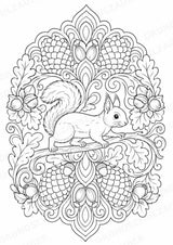 Eichhörnchen Mandalas Ausmalbilder – Tiere – 15 Malvorlagen – Materialseite 13