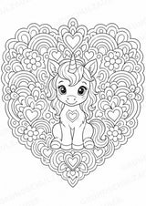 Einhorn Mandalas Ausmalbilder – Märchen – 15 Malvorlagen – Materialseite 3
