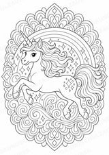 Einhorn Mandalas Ausmalbilder – Märchen – 15 Malvorlagen – Materialseite 6
