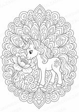 Einhorn Mandalas Ausmalbilder – Märchen – 15 Malvorlagen – Materialseite 8