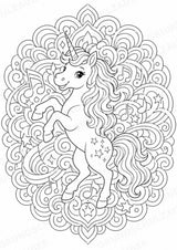 Einhorn Mandalas Ausmalbilder – Märchen – 15 Malvorlagen – Materialseite 12